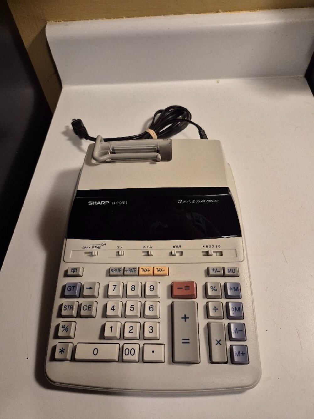 SHARP EL-2192RII 12 DIGITAL DISPLAY 2 COLOR ADDING CALCULATOR
